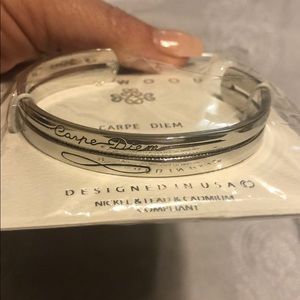 Silver Carpe Diem bracelet